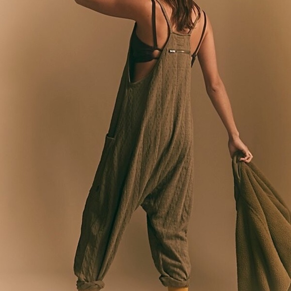 FP Movement Free People Hot Shot Cable Onesie Green - Picture 2 of 6